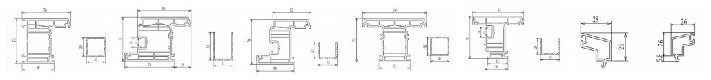 70mm upvc profiles 
