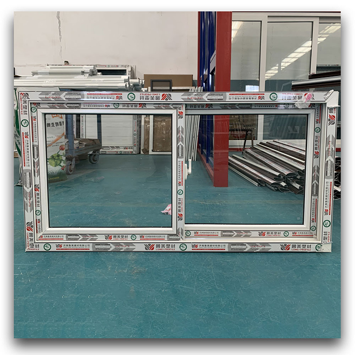 Double Insulated Glass Utility Vinyl Single Sliding Window with Grids