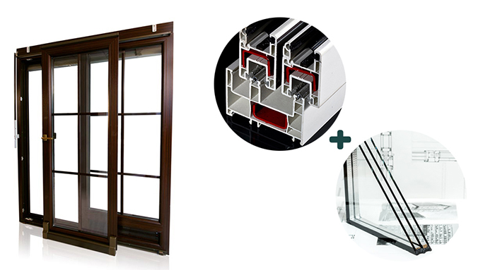 Double/Three Tracks Sliding UPVC Windows and Doors