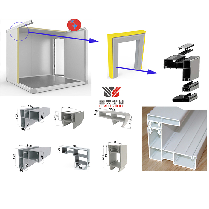 PVC Hygienic Profiles for Cold Rood Door System