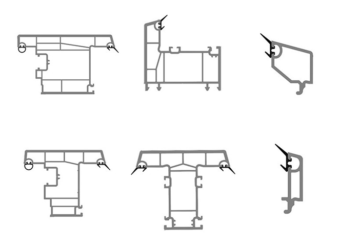 Casement UPVC Window Door Frame and Sash Profiles Series