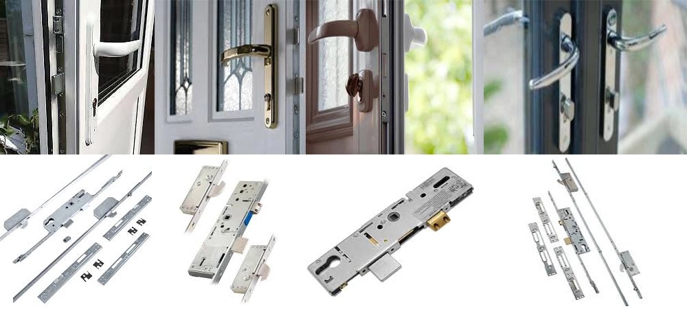 Upvc door and window handle with key