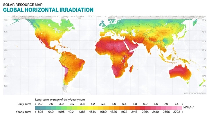 solar resource map