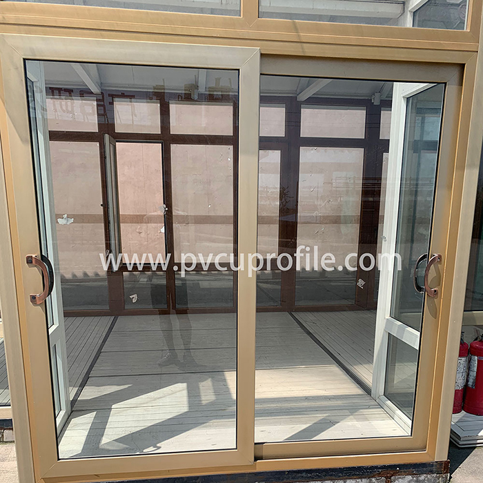 Sliding UPVC Door with Two Sashes 