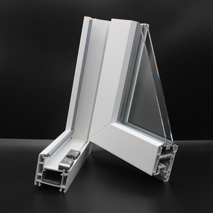 UPVC Extrusion Profile Anti-UV Material 60mm Casement Window Profile