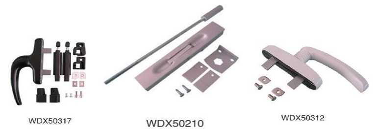 Upvc door and window handle with key