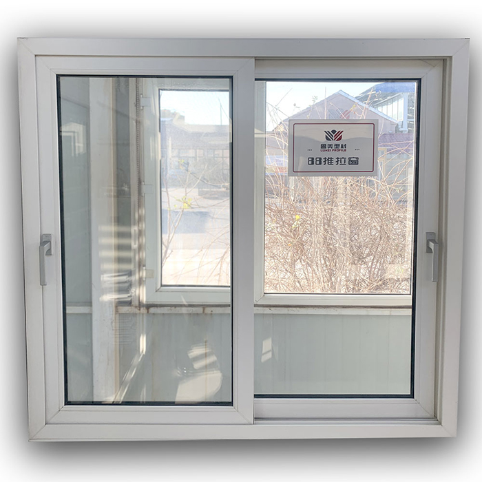Double Insulated Glass Utility Vinyl Single Sliding Window with Grids