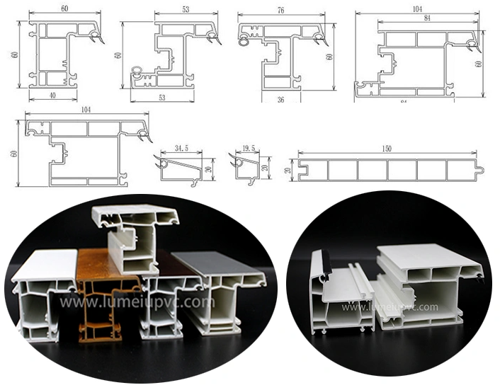 60mm PVC Profiles Section View