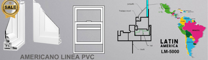 Americano Linea PVC Frame LMS-5000 Series uPVC Marco Profiles