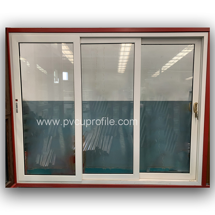 Sliding UPVC Door with Two Sashes 