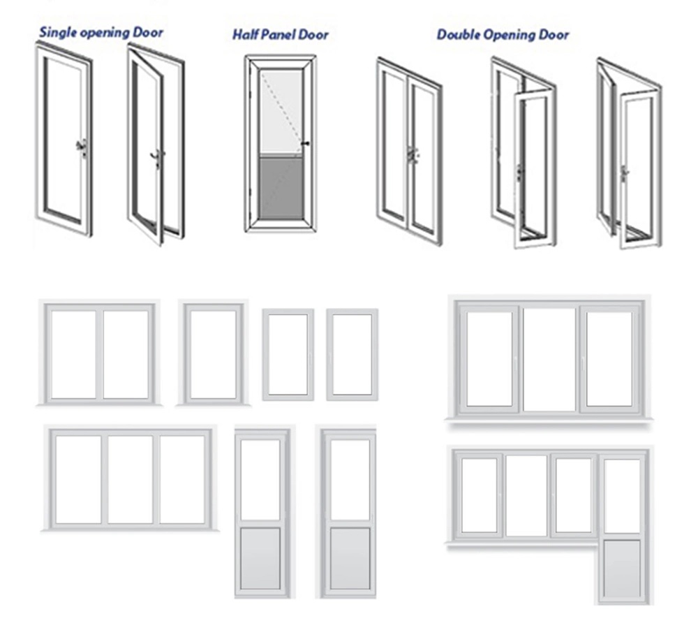 UPVC French Doors UPVC Front French Door Jinan Lumei Construction