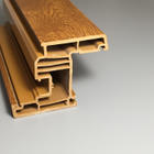 Golden Oak Laminated Foil UPVC Window Profiles for Plastic Window and Door