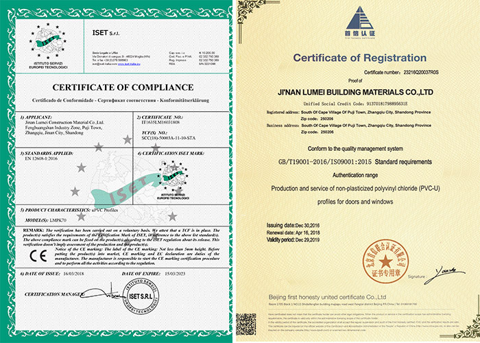 UPVC Profiles with Ce Certificate for Plastic Sliding Window and Door/Three/Double Tracks Sliding PVC Window and Door profiles