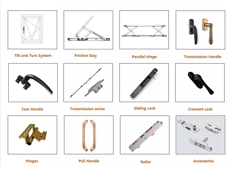 Hardwares/Accessories for UPVC Window Door